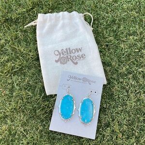 Yellow Rose by Kendra Scott Elle Vintage Silver Etched Drop Earrings